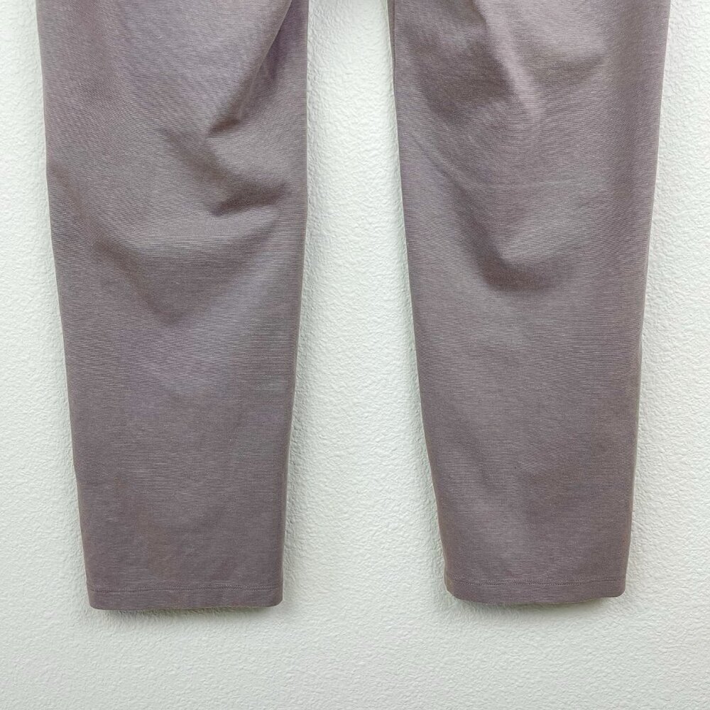 Eileen Fisher Women's Medium Cotton Blend Ponte Slim Pant Slim Fit Ankle Taupe - Picture 9 of 12